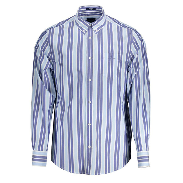 Gant Cotton Men Shirt Blue Small 5