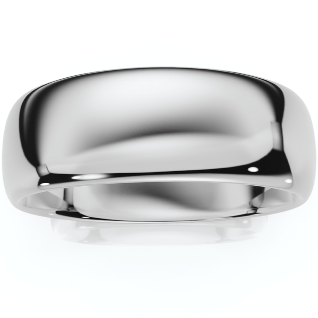Pompeii3 Dome Wedding Band Silver US 8 4