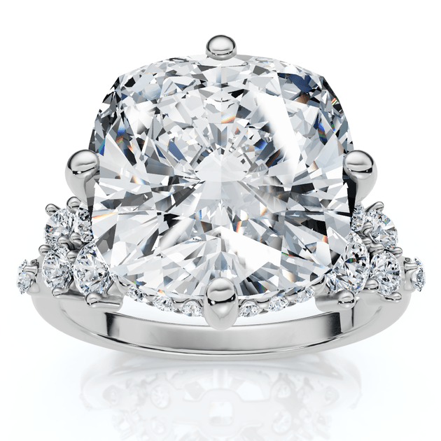 Pompeii3 Muse Cushion Diamond Engagement Ring Silver US 4.5 2