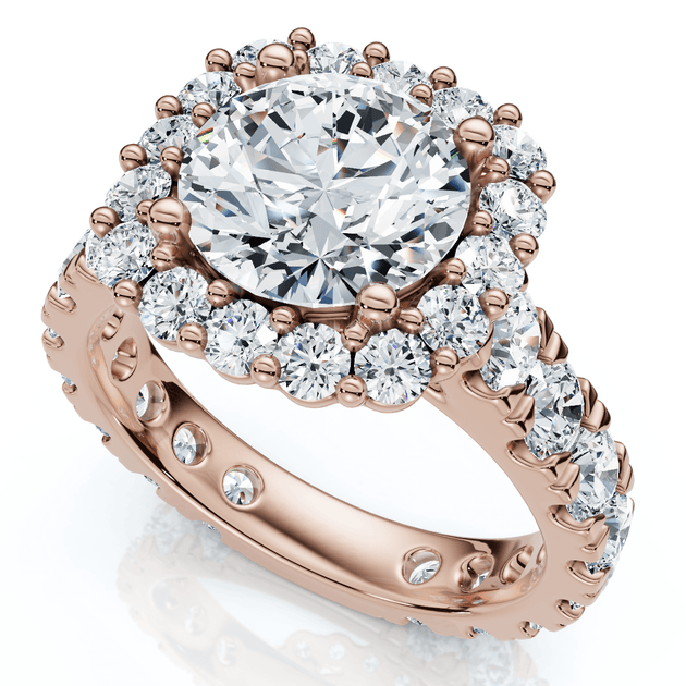 Pompeii3 Lab Grown Cushion Halo Diamond Engagement Ring Multi US 6 2