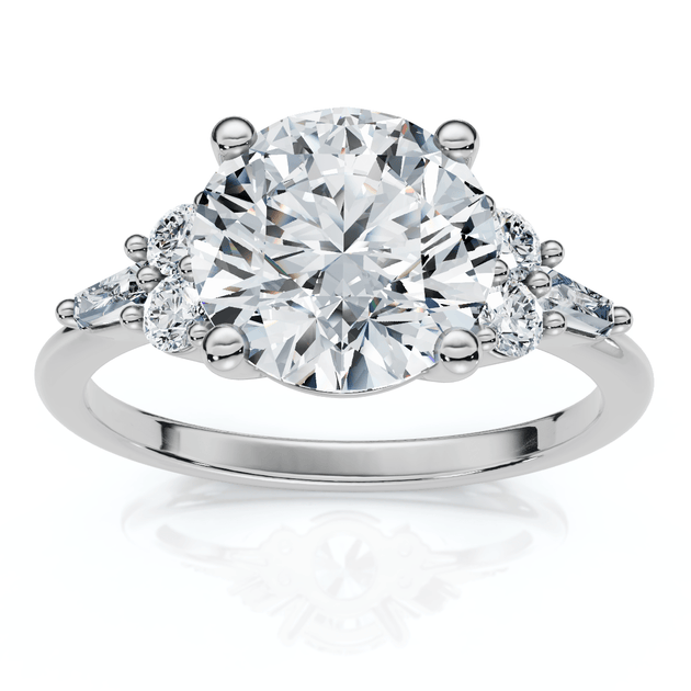 Pompeii3 2.1Ct Diamond Baguette Engagement Ring US 5.5 4
