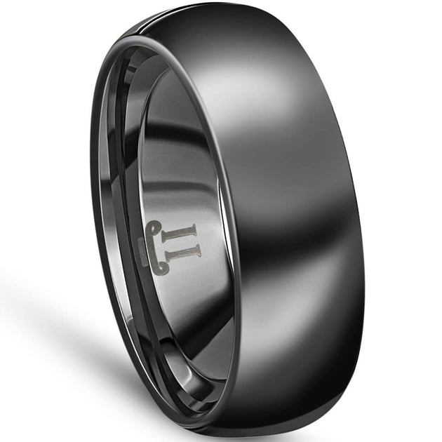 Pompeii3 Men's Tungsten Wedding Band Black US 12 3