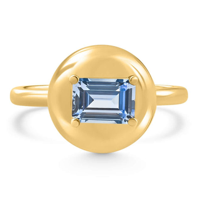 Pompeii3 Candy Button Ring Yellow Gold US 8 2