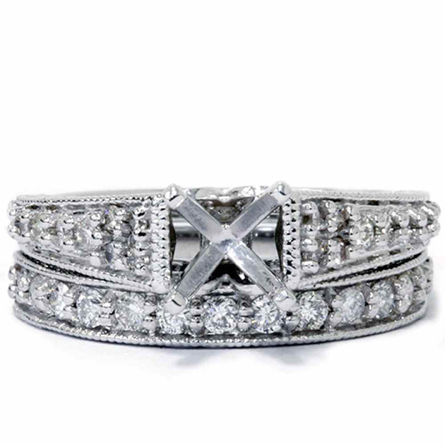 Pompeii3 Vintage Diamond Ring White Gold US 8.5 4