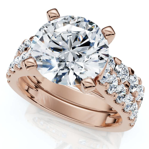 Pompeii3 3.75Ct Diamond Wedding Ring Set 14k Gold Multi US 4 2