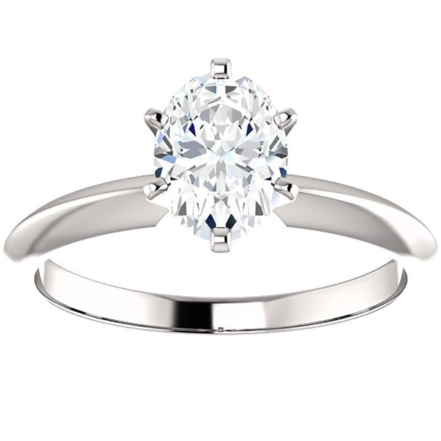 Pompeii3 Solitaire Engagement Ring 14k White Gold US 7 2