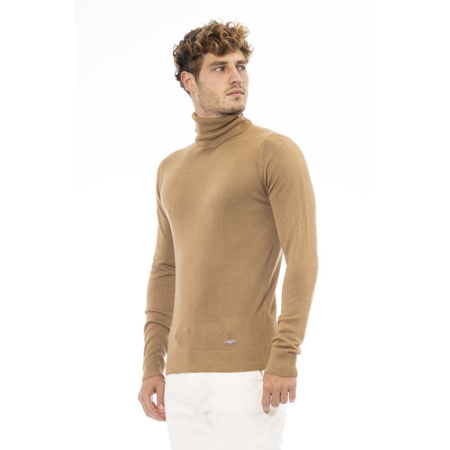 Baldinini Trend Modal V-Neck Sweater Beige Large 5