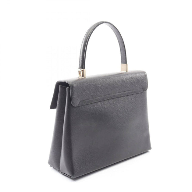 Salvatore Ferragamo Leather Handbag Black One Size 8