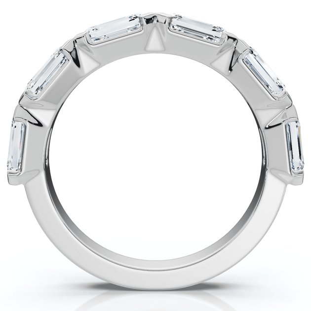 Pompeii3 1.5Ct Emerald Cut Diamond 6-stone Ring 14k Gold US 5 4