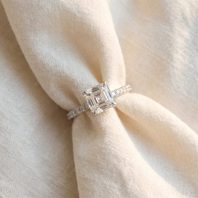 Pompeii3 Asscher Cut Moissanite Engagement Ring Multi US 8.5 4