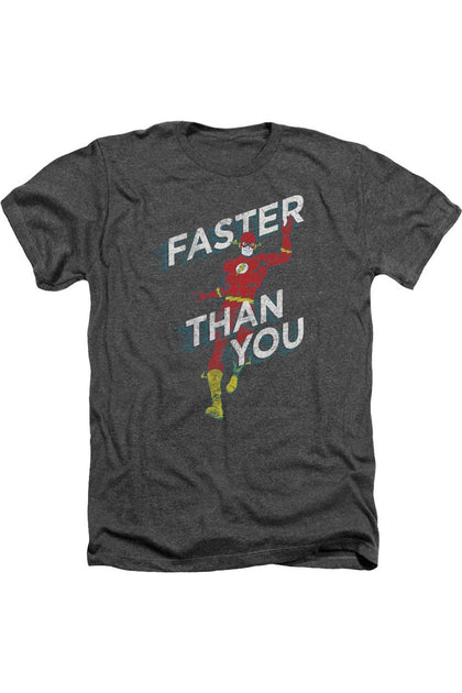 Gildan DC Comics Flash Faster Than You T-Shirt Grey Small 2