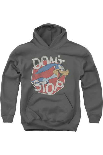 Gildan Looney Tunes Dont Stop Youth Hooded Sweatshirt Grey Large 2