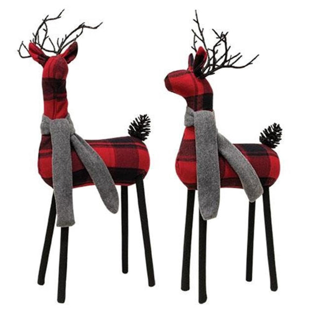 Hivvago Standing Deer Red Black 2 Assorted 3