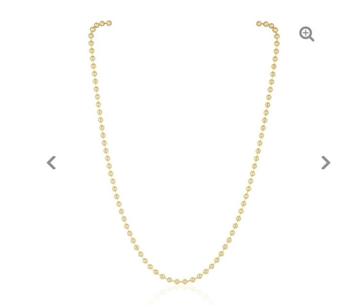 SAHIRA Callie Beaded Chain Necklace Silver One Size 2