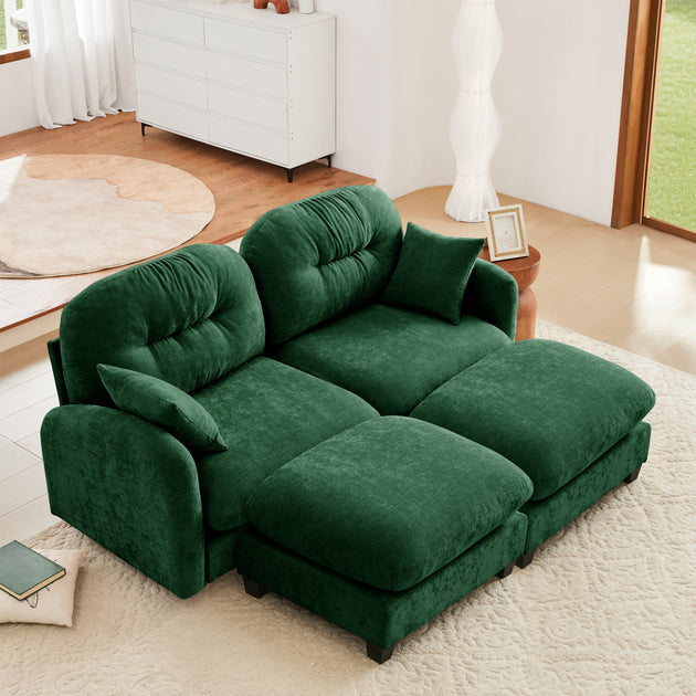 Streamdale Cloud Sectional Couch Green 2