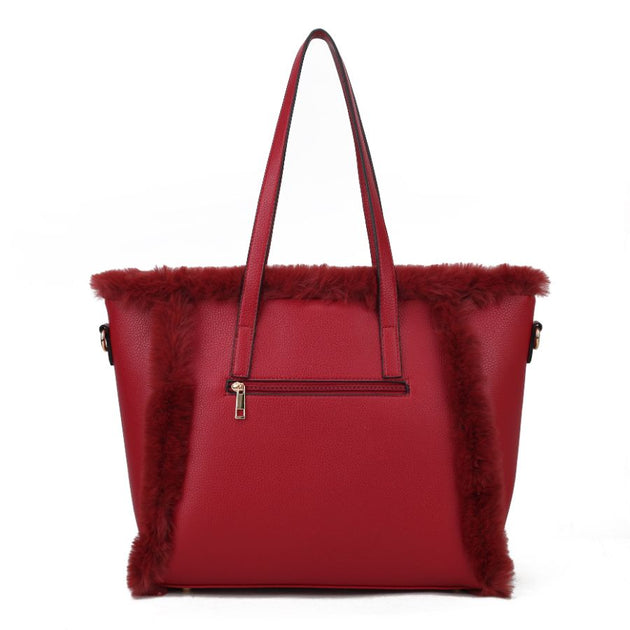 MKF Collection Liza Tote Bag Red Large 4