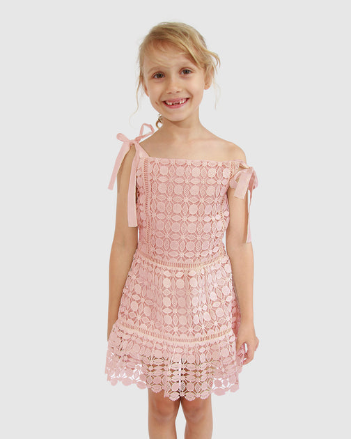 Belle & Bloom Rosy Mini Lace Dress Pink 10 Years 4