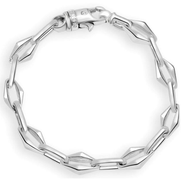 Pompeii3 Round Link Bracelet Silver 8.25in 2