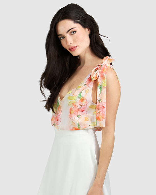 Belle & Bloom Feel For You V-Neck Top White XSmall 3