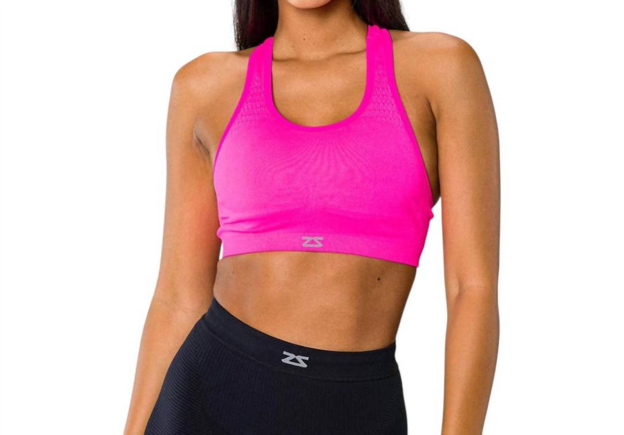 Zensah Seamless Running Bra Pink S/M 3