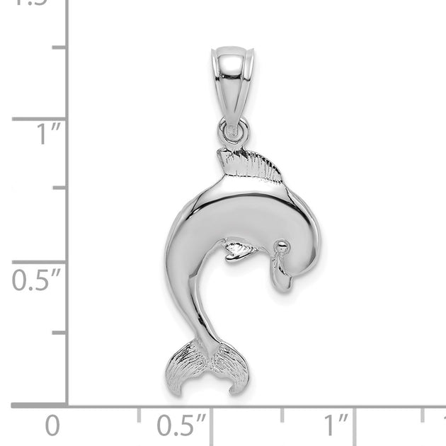 Diamond2Deal Jumping Dolphin Charm Gold 4