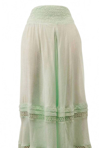 Guadalupe Design Chronos Palacio Maxi Skirt Green Medium 3