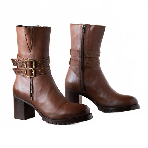 eric michael Mariska Mid Calf Boots Brown EU 36 3