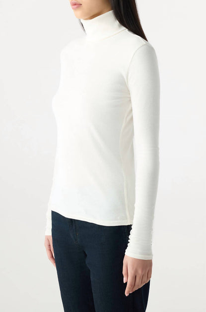 AMO Denim Reese Rollkragen T-Shirt Weiß Medium 3