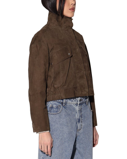 Walter Baker Rihanna Suede Jacket Green Small 2