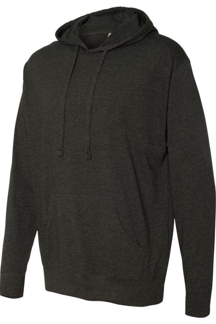 Independent Trading Co. Lightweight Hooded Pullover T-Shirt Grey XLarge 4