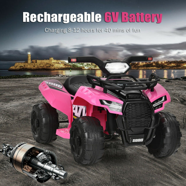 Hivvago 6V Kinder Elektro ATV Quad Pink 3