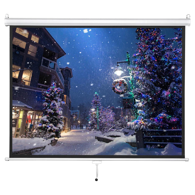 INGO 72in Manual Projector Screen White 4