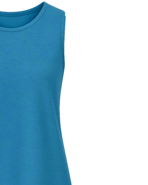 J'Envie Eli Women's Haven Shell Tank Top Blue Medium 5