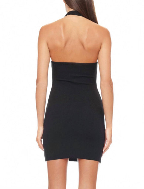 Eterne Halter Mini Dress Black Small 4