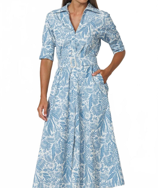 LUSANA Chrissie Poplin Dress Multi Small 5