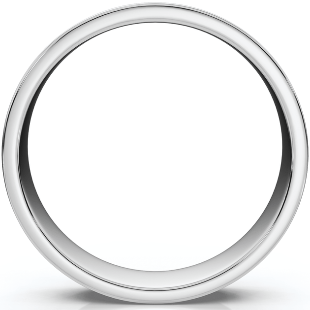 Pompeii3 Flat Wedding Band White Gold US 4.5 3