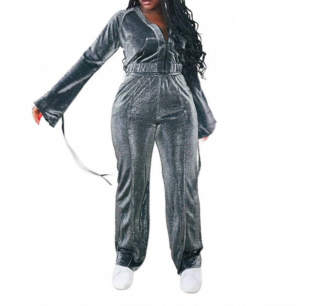 Koy & Victoria Vix Ankle Tie Pants Silver Medium/Large 2