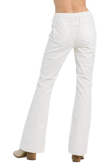 Jelly Jeans Corduroy Pull On Flare Leg Jeans White Large 3