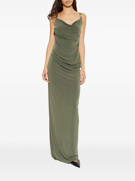Coperni Draped Maxi Dress Green EU 40 3