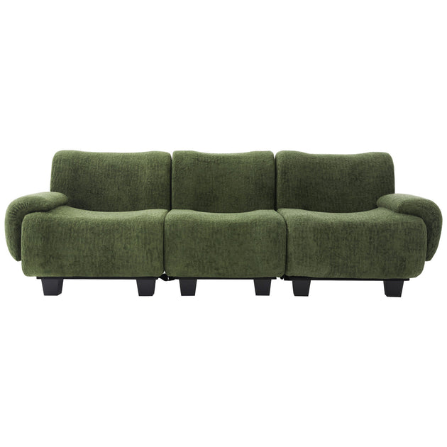 Streamdale Modern Chenille 3-Seater Sofa Beige 5