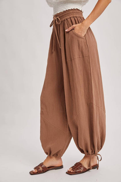 Pantalon Harem en Gaze à Cordon BluIvy - Multi (Small) 4