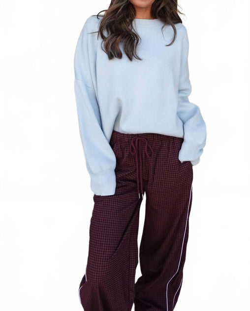WISHLIST Slouchy Ribbed Neck Pullover Blau Medium 3