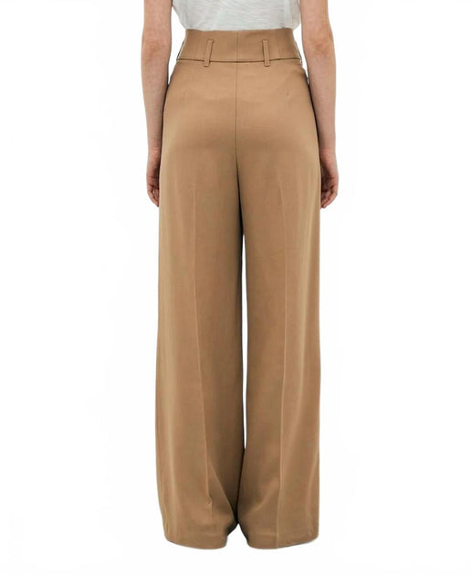 James Perse Pleated High Waisted Trouser Brown 29 4
