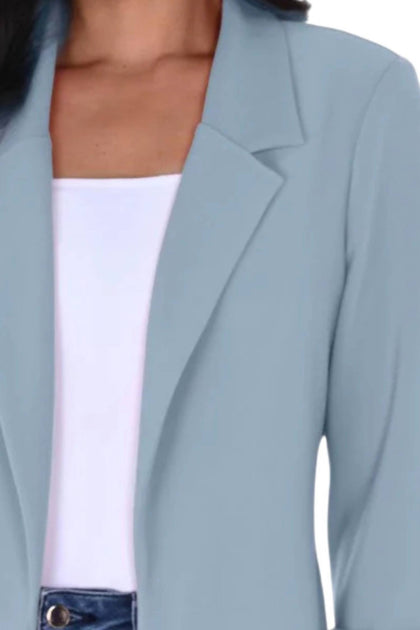 Frank Lyman Open Knit Blazer Jacket Blue US 2 4
