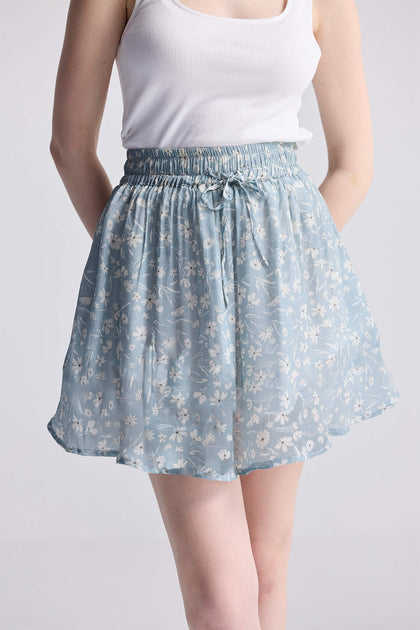 Reistor Drawstring Short Skirt Blue XLarge 3