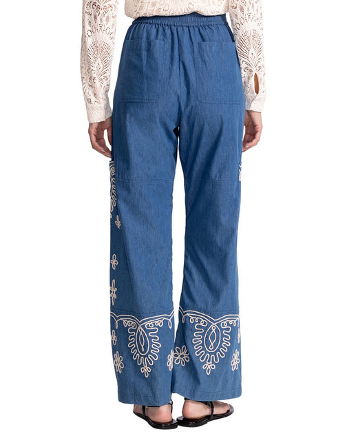 Johnny Was Pantalon Pieter Bleu XS 3