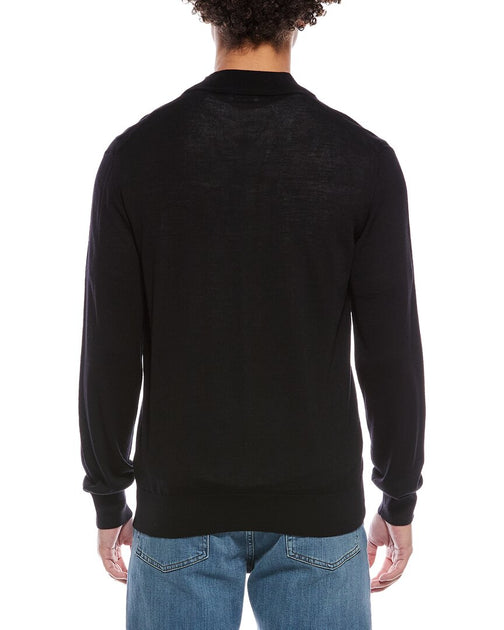 Eton Fine Knit Wool 1/2-Zip Pullover Black XXLarge 3