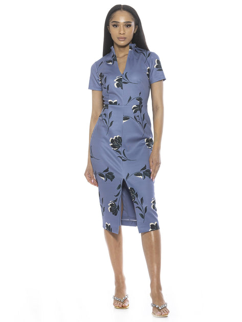 Alexia Admor Acadia Dress Blue X-Small 2