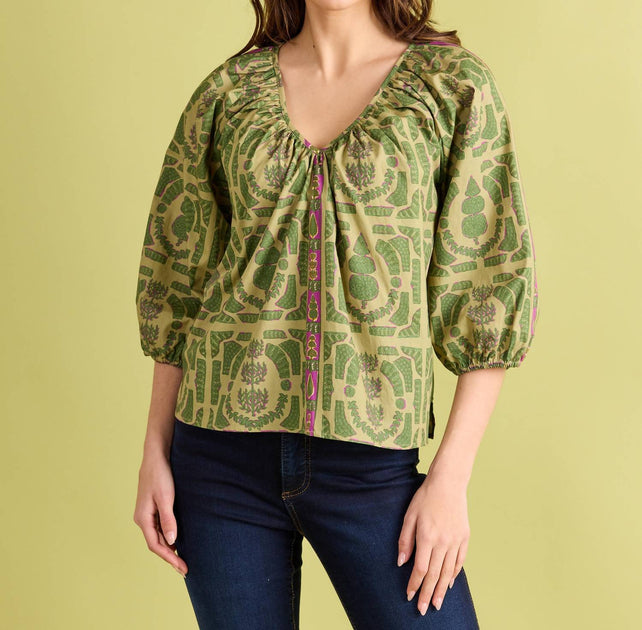 Double A Beatrice Blouse Green XL 2
