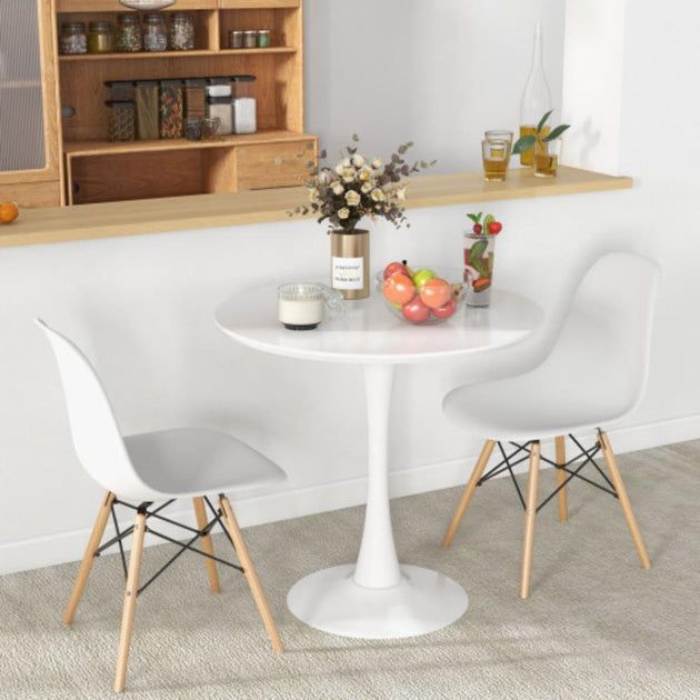 Hivvago 32 Inch Modern Tulip Round Dining Table with MDF Top-White ...
